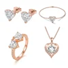 Set di Moissanite placcato in oro rosa