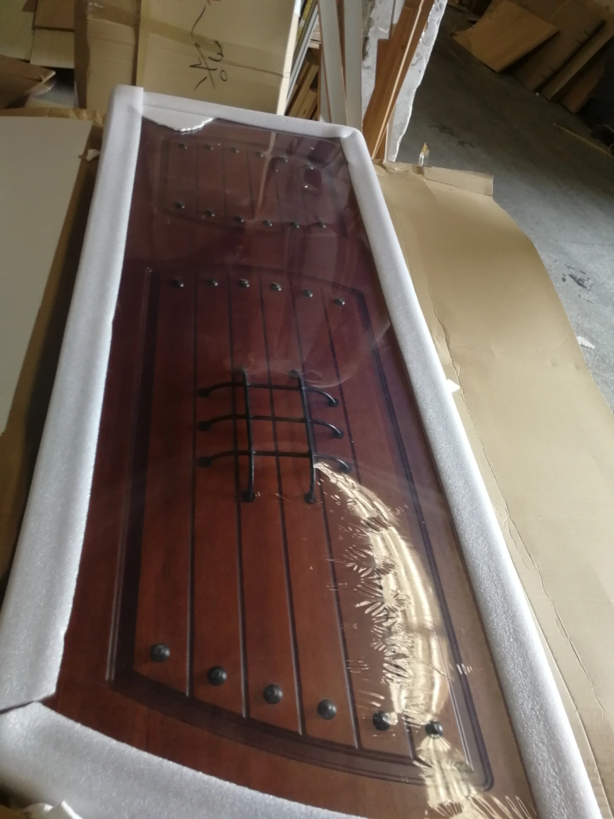 Modern Wood Main Gate Design Exterior Glass Wood Door for Entry