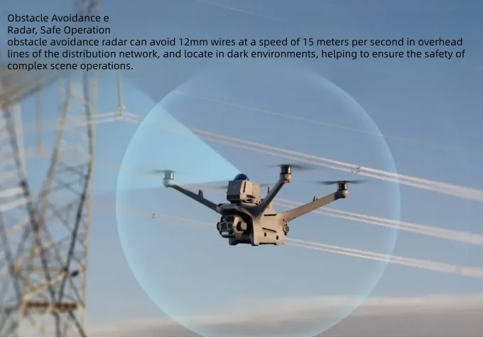 Matrice 4D Quadcopter with RC Plus 2 Enterprise Thermal Wide & Tele Lenses Laser Range Finder Low-Noise Anti-Ice Propeller