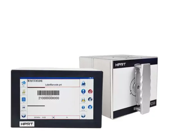 TTO Thermal Transfer Printer HPRT FC53 Electric Driven Automatic Paper Pillow Machine Production Date Barcode QR Code Printing 2