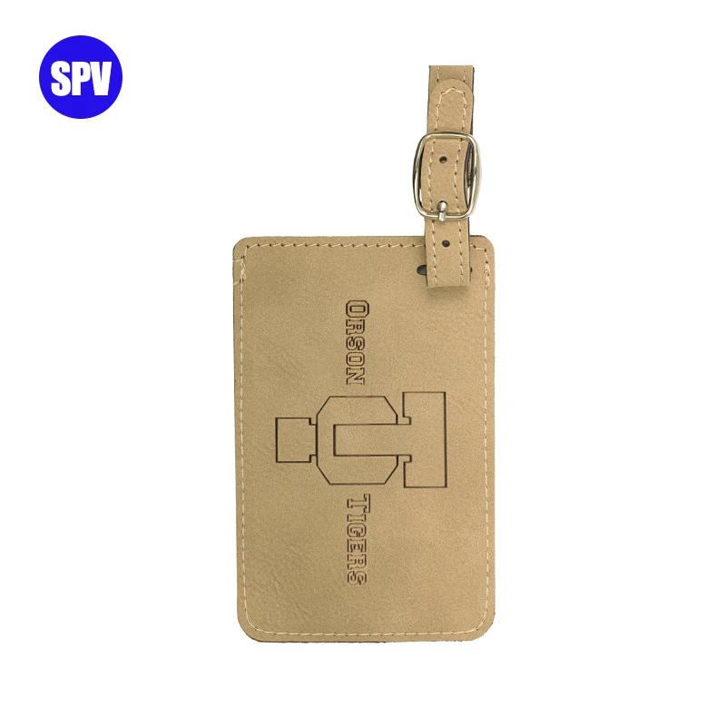 Rustic Laser to Gold Luggage Tag Laserable Leatherette Blanks manufacture