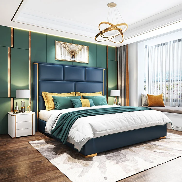 Australian Classical Luxury Solid Wood Bedroom Furniture Beds King Size Simple Stylish Bed