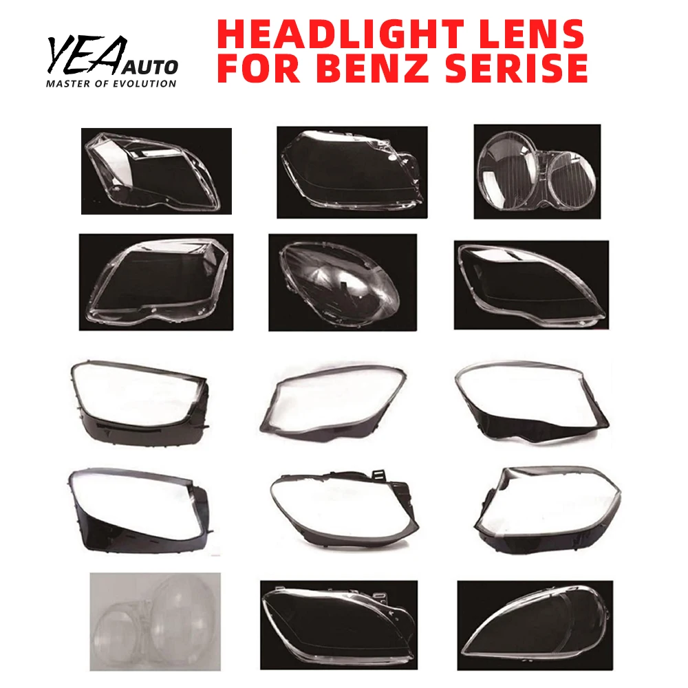 product car headlight glass lampshade cover lens for mercedes benz w203 w204 w205 w212 w213 w220 w222 w117 lens cover housing back base-33