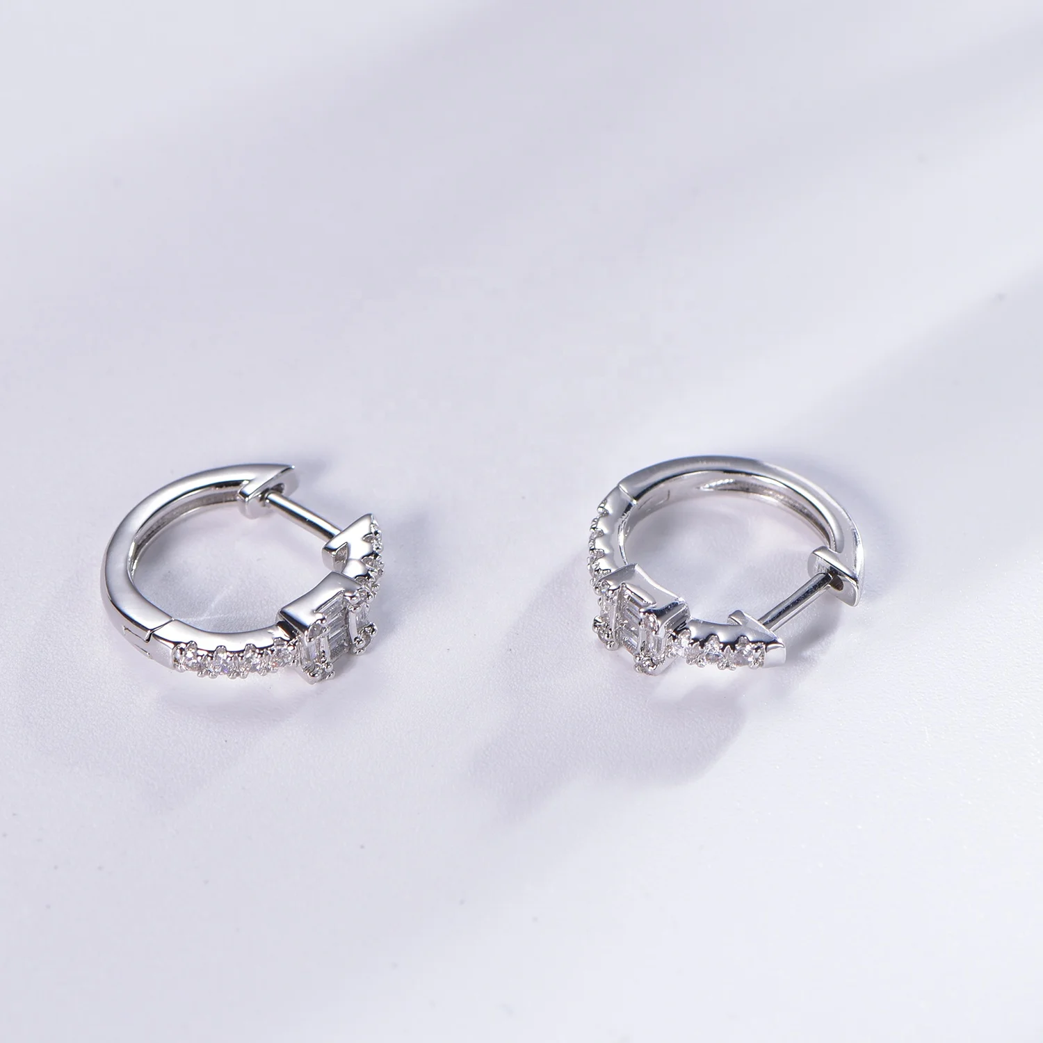 pendientes plata 925 diamond huggie earrings set 925 sterling silver earrings hoop square huggie earring