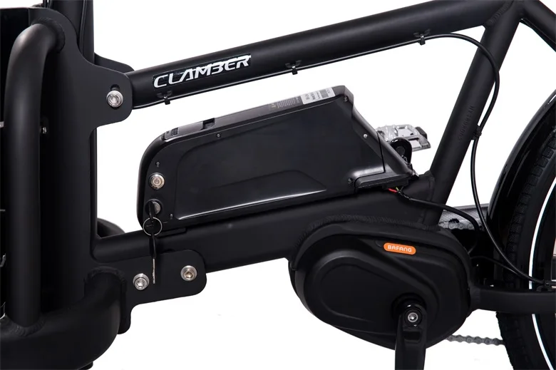 Clamber Adult Bicycle with Front Loading Box Mid Motor Bafang  Two Wheel Adult Electric Cargo Bike