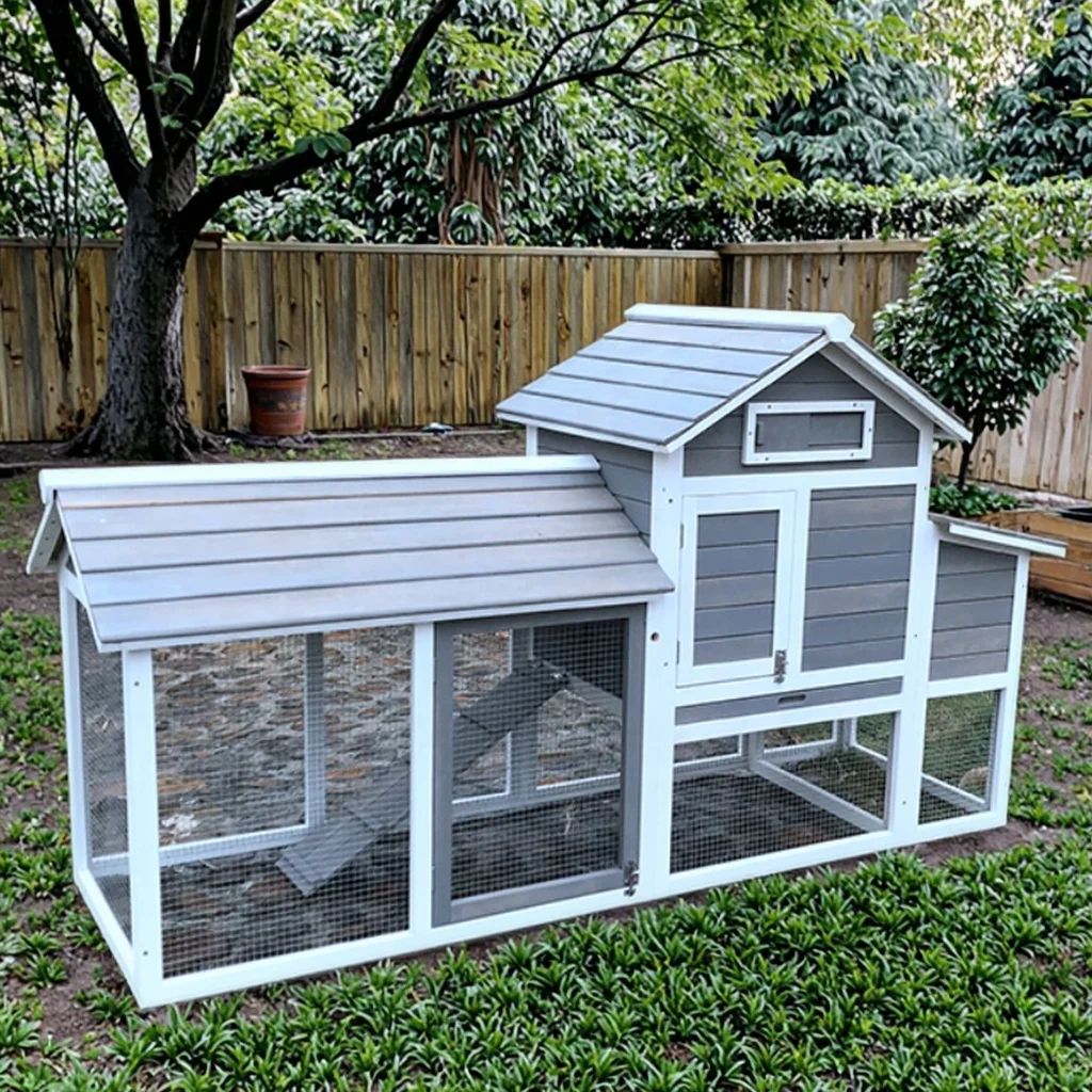 SDC035 SHUNDA 高級木製鶏小屋 大型ケージ 屋外用鶏小屋 ボタン式開閉