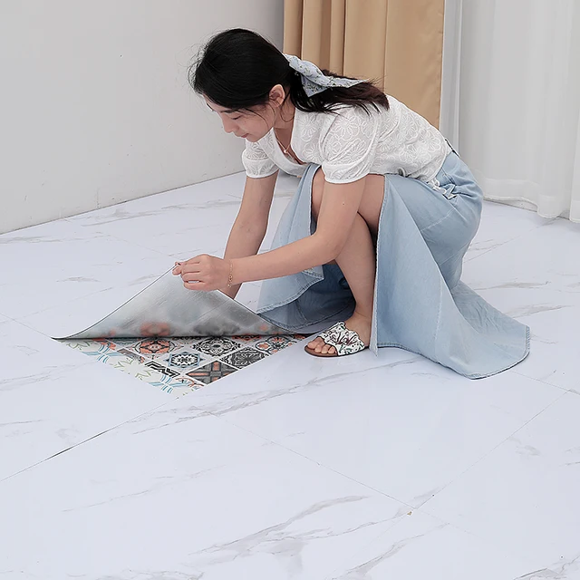 The Tile  30*30cm , 12'' x12'' Floor Stickers PVC Linoleum Floor Self-Adhesive SXP Luxury Vinyl Flooring