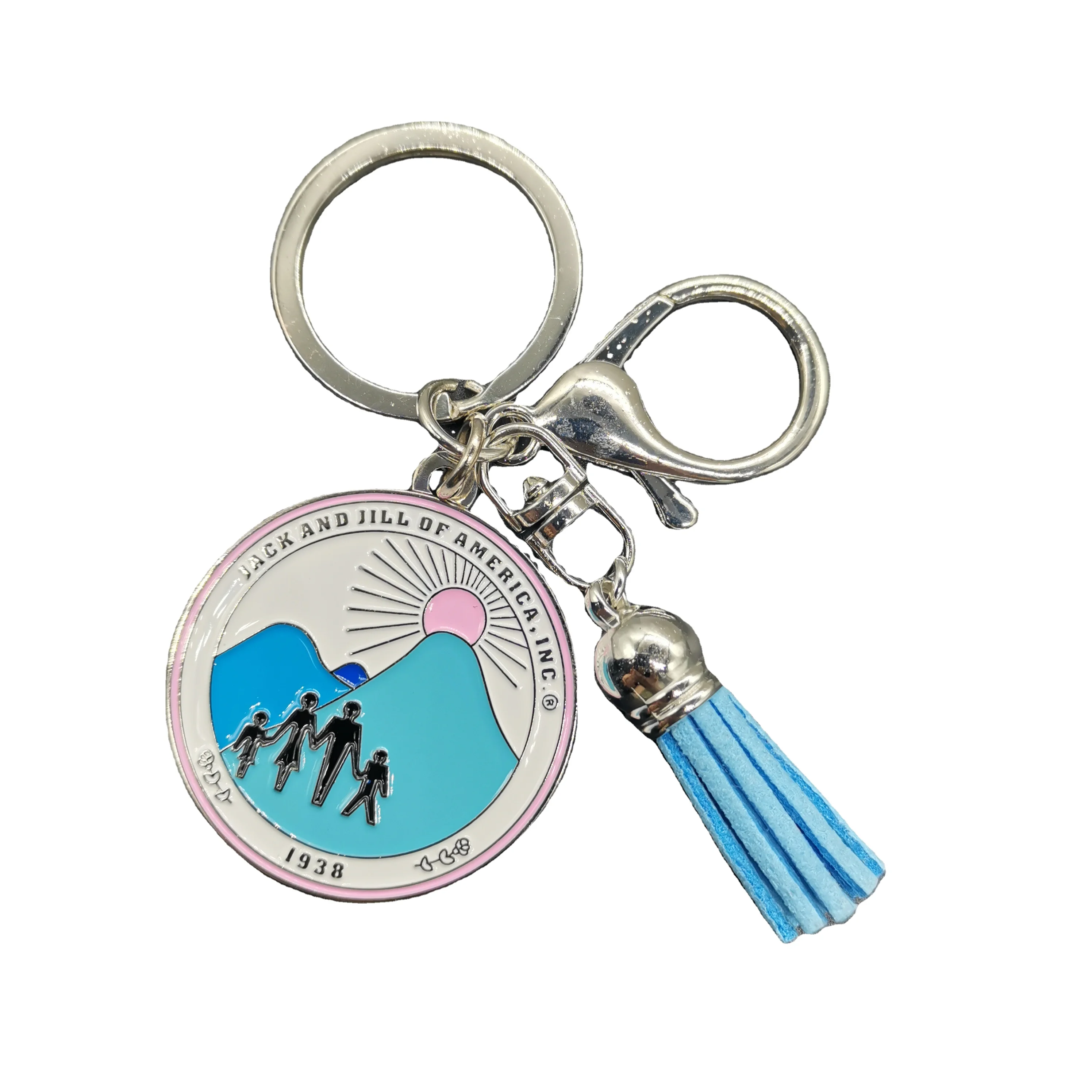 Jack and Jill Metal Keychain - Custom Design for Parties
