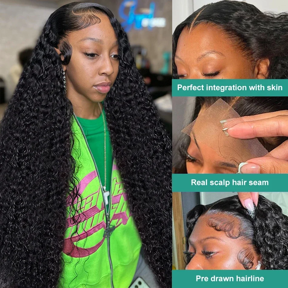 Parrucca frontale con onda profonda sciolta da 30 pollici, densità 250%, parrucca frontale con chiusura riccia in pizzo HD trasparente per donne_voghion.com