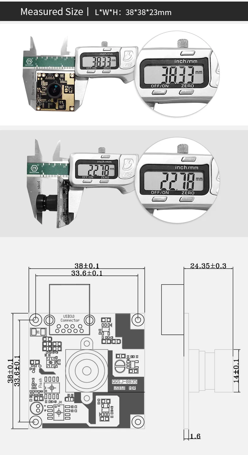 Dogoozx Full HD OV4689 Sensor 4MP 2K 1080P 60FPS YUV WDR USB3.0 Action Camera Module插图4