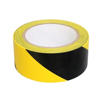 Premium Barricade Hazard Warning Safety Caution Red White Yellow Black Color PVC Floor Marking Adhesive Warning Tape