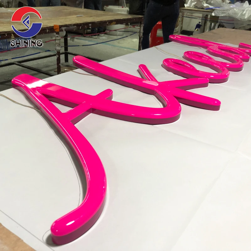 SHINING Direct Factory 180 Degree Custom Acrylic Neon Signs Acrylic Neon Sign Led Illuminated Letters Electronic Signs