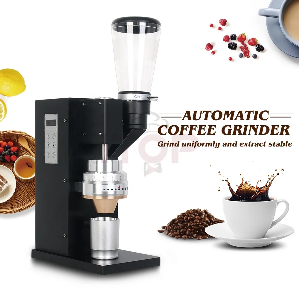 Professional Coffee Grinder Espresso Bean Machine Electric Coffee Mill Bean Grinder with Italy Imported Conical Blade
