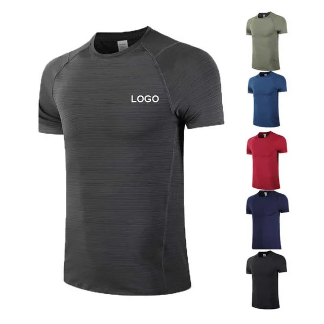 Wholesasale Sportswear Men's Gym Top Tshirt Moisture Wicking Active Athletic Gym T-shirt Quick Dry Compression Shirts