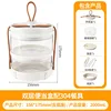 Ultralight glass lunch box - double layer 2000ml + cutlery box