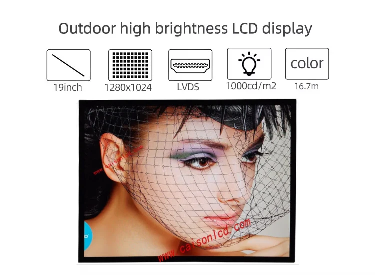 19 inch Lcd outdoor G190EAN01.6  Industrial Medical Imaging Outdoor High Brightness 1000 outdoor lcd display advertising screen details