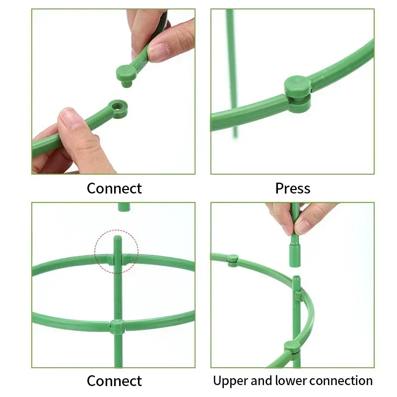 Plant Support Pile Garden Semicircle Flower Stand Cage Plant Grow Fix Rod Vine Climbing Bracket Stake Holder