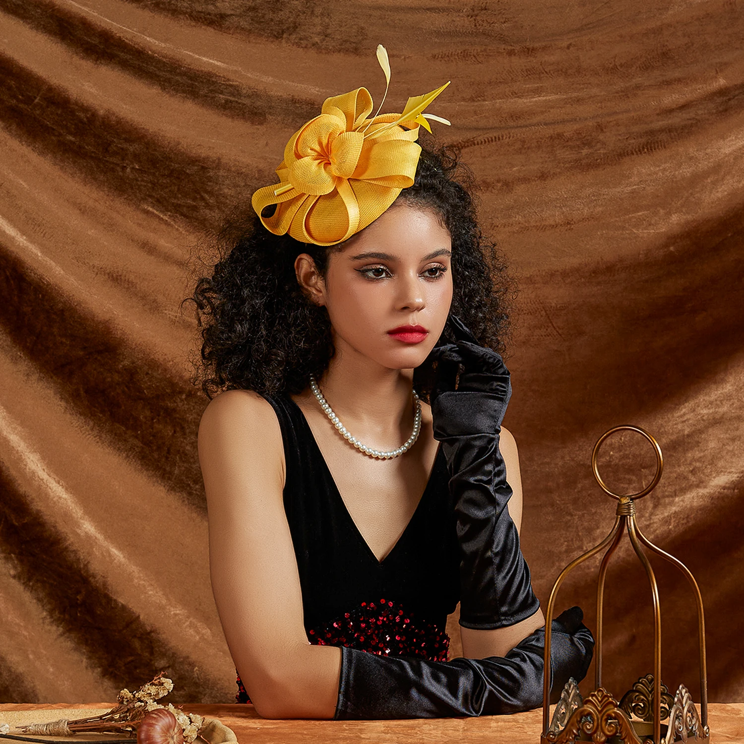 Hot Selling Sinamay Feather Fascinators Womens Pillbox 