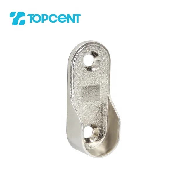 Uxcell Oval Closet Rod End Supports, 4 PCS - Fit 16mm Rod Diameter, Nickel Plated Zinc Alloy Brackets - View #6