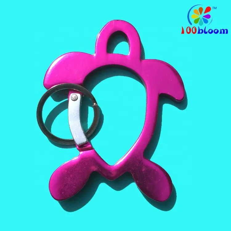China Hardware Products Factory Retail or Wholesale Promotional Keychain Aluminum Hook Honu Turtle Carabiner Clip