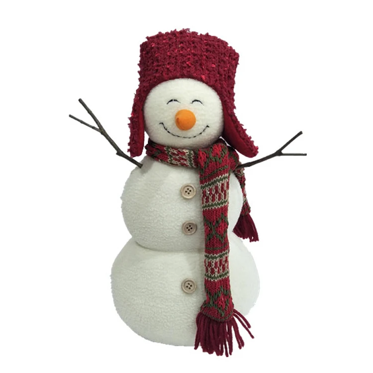 Оптовая продажа рождественские украшения стоя анимированные плюшевые куклы Снеговик
