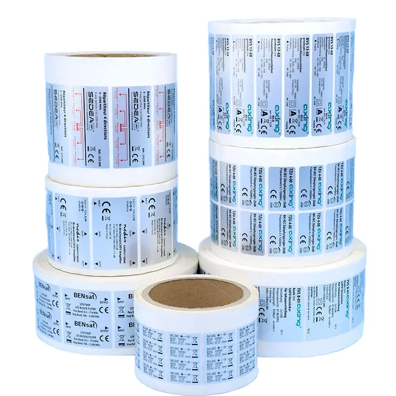 Customized CE Adhesive Sticker PET Waterproof Consumer Electronics Label