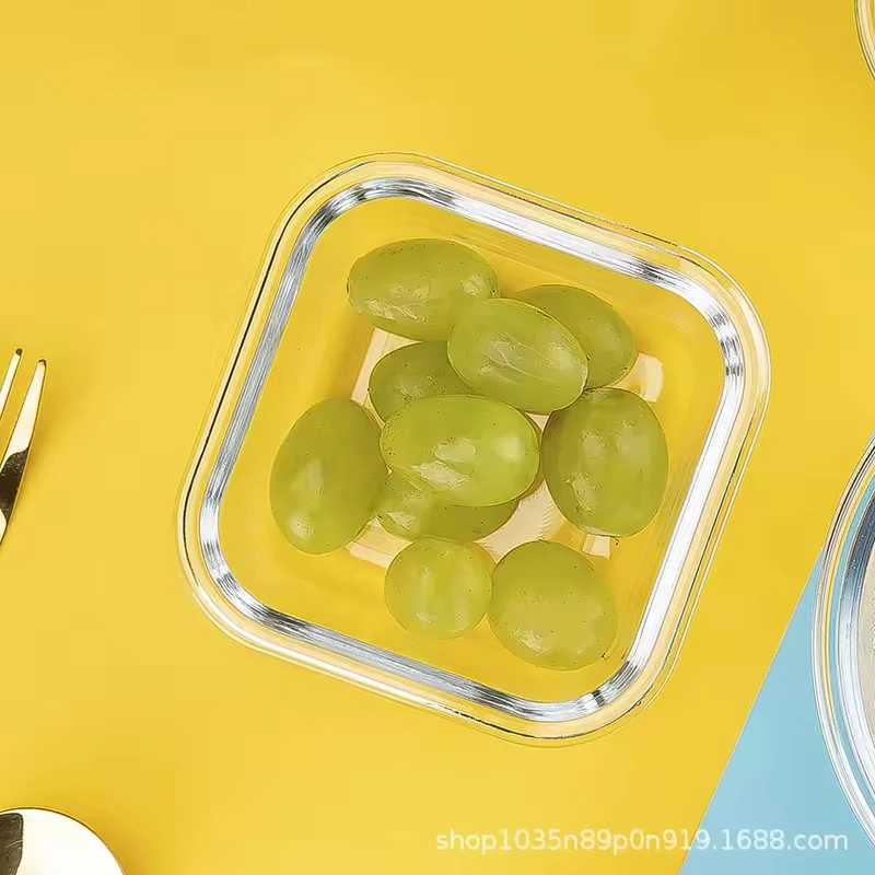 Wholesale 410ml 700ml 1040ml Airtight Glass Meal Prep Containers Plastic Lid Microwave Dishwasher Safe 3 Compartments Lunch Box