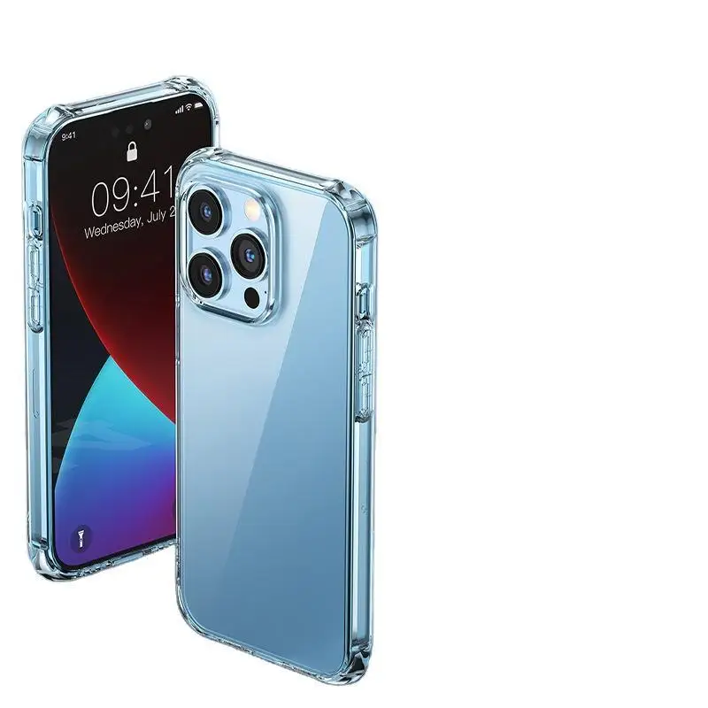 product laudtec shockproof transparent tpu phone case for iphone 17 air 16 pro max water proof clear cover mobile phone protection-4