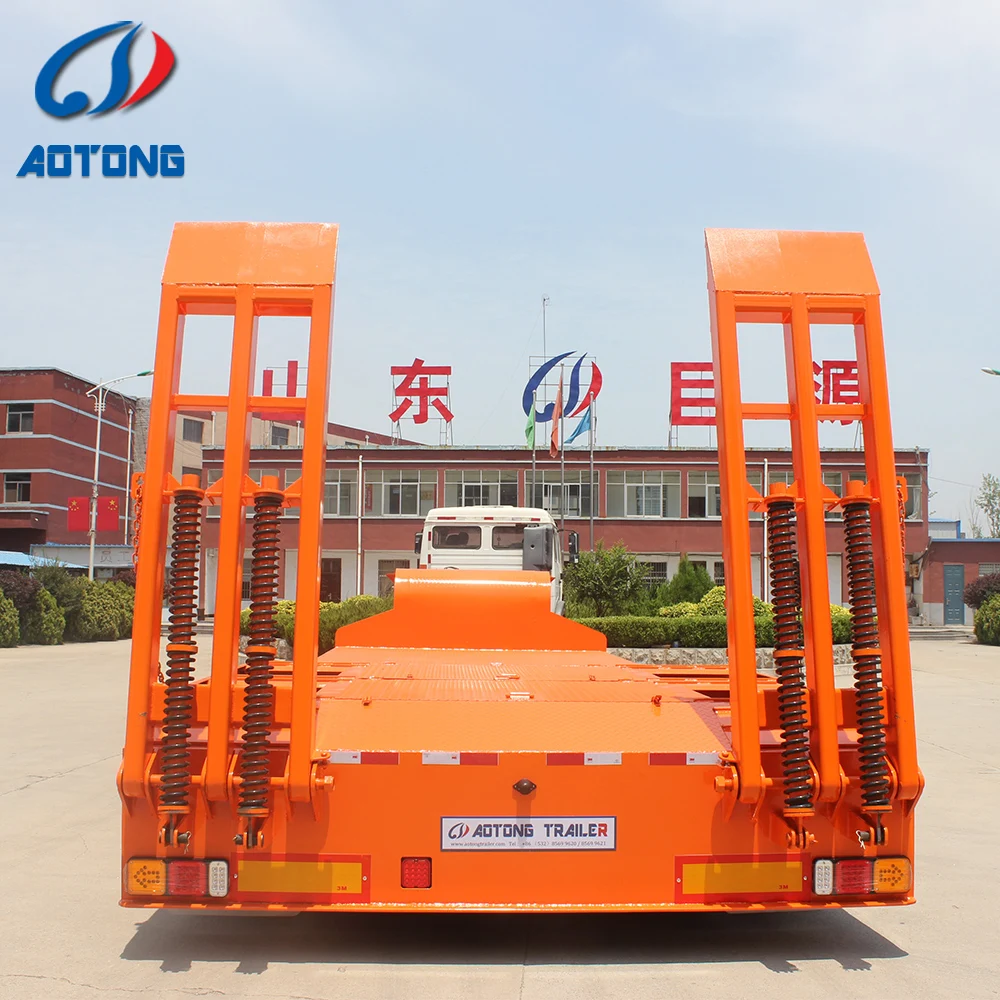 2 Axle 28 Tons 30ton Capacity New Lowbed Lowboy Truck Trailer Semi Trailer for Sale