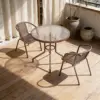 Tavolo rotondo da 80 cm con 2 poltrone