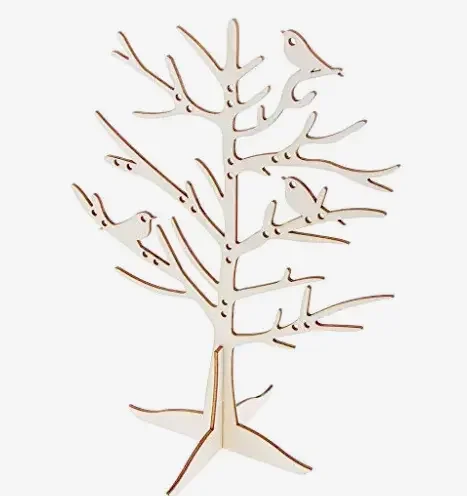 29 Holes Wooden Ornament Display Tree Jewelry Tree Display Stand