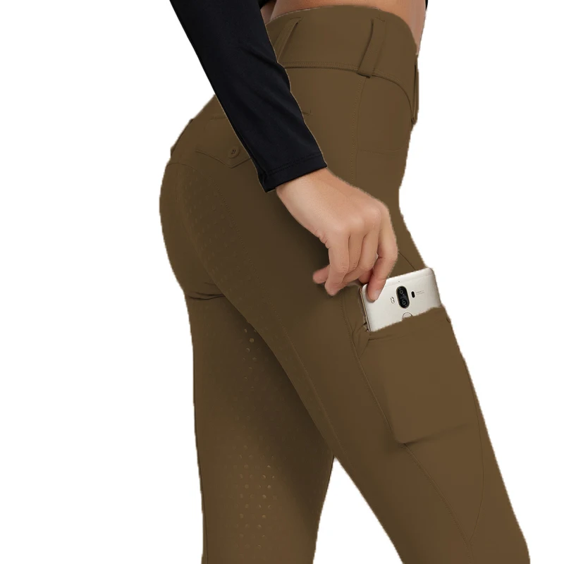 New Arrival Silicone Printing Equestrian Pant Stretchable Women's Horse Riding Leggings Breeches Equestrian Apparel