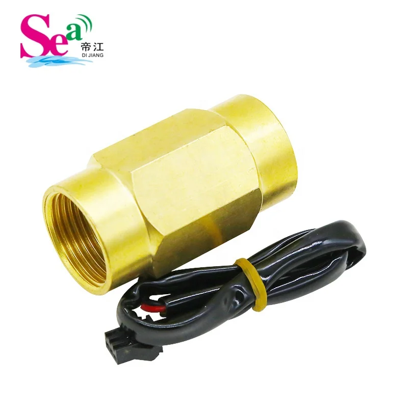 Water Heater Brass Turbine YF-B9 Smart Waterproof  DN20 2-50L/min Flow Rate Customizable OEM Water Flow Sensor