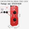 Car-mounted 20-liter red oil drum 2 locks