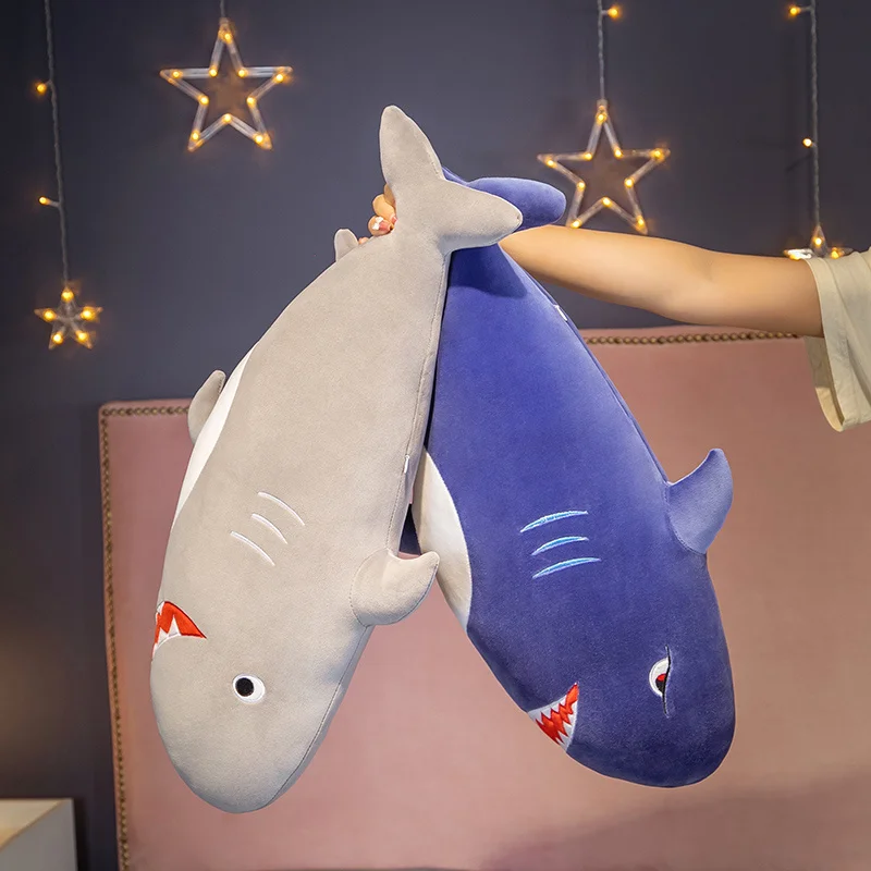 Shark Plush Toys Marine Organism Blue Shark Stuffed Animal Toy Funny Sleeping Pillow