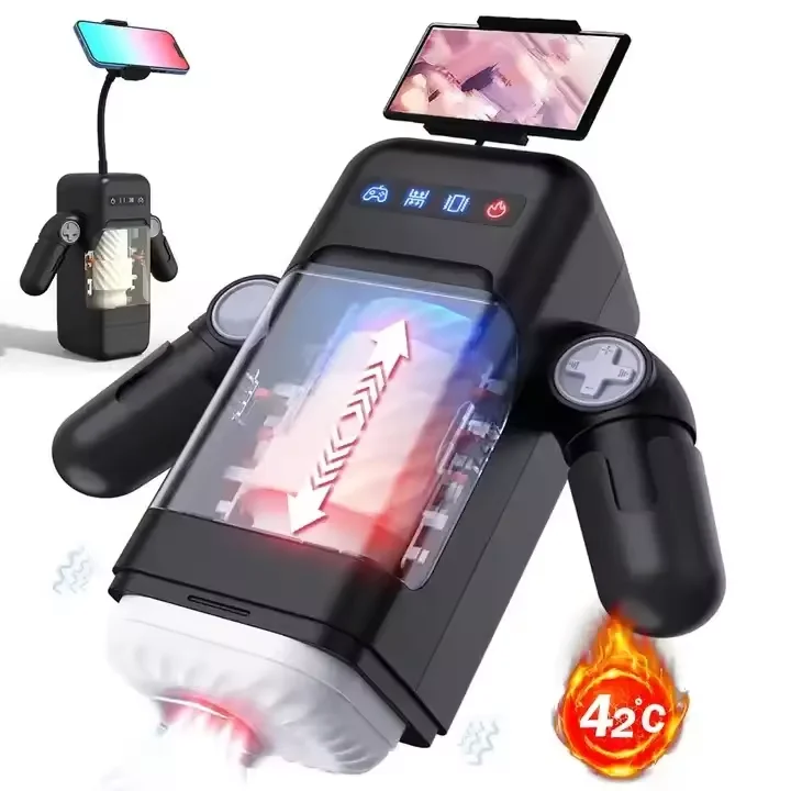 New Design Popular Heated Robot Game Sound Automatic Sucking Hand Free Automatic Male Masturbator Cup Men Masturbation Toys