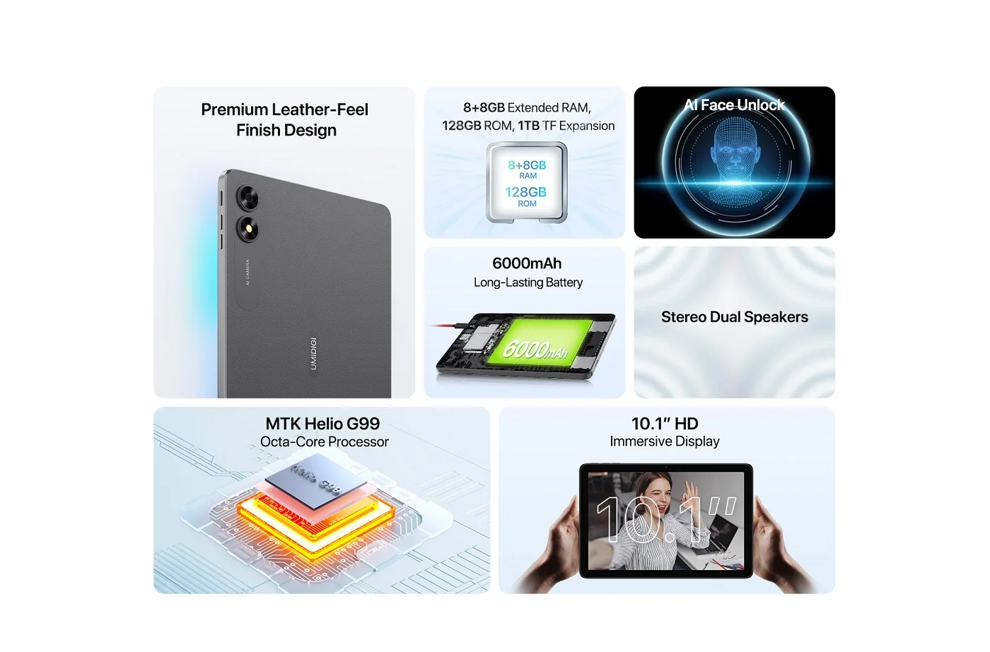 World Premiere Umidigi G3 Tab Ultra Mtk Helio G99 8+128g 6000mah 10.1