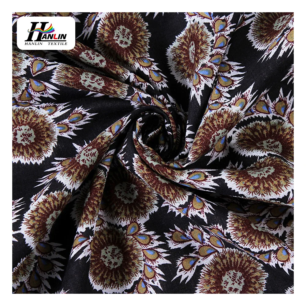 Тканая ткань из 100% вискозы с Африканским принтом