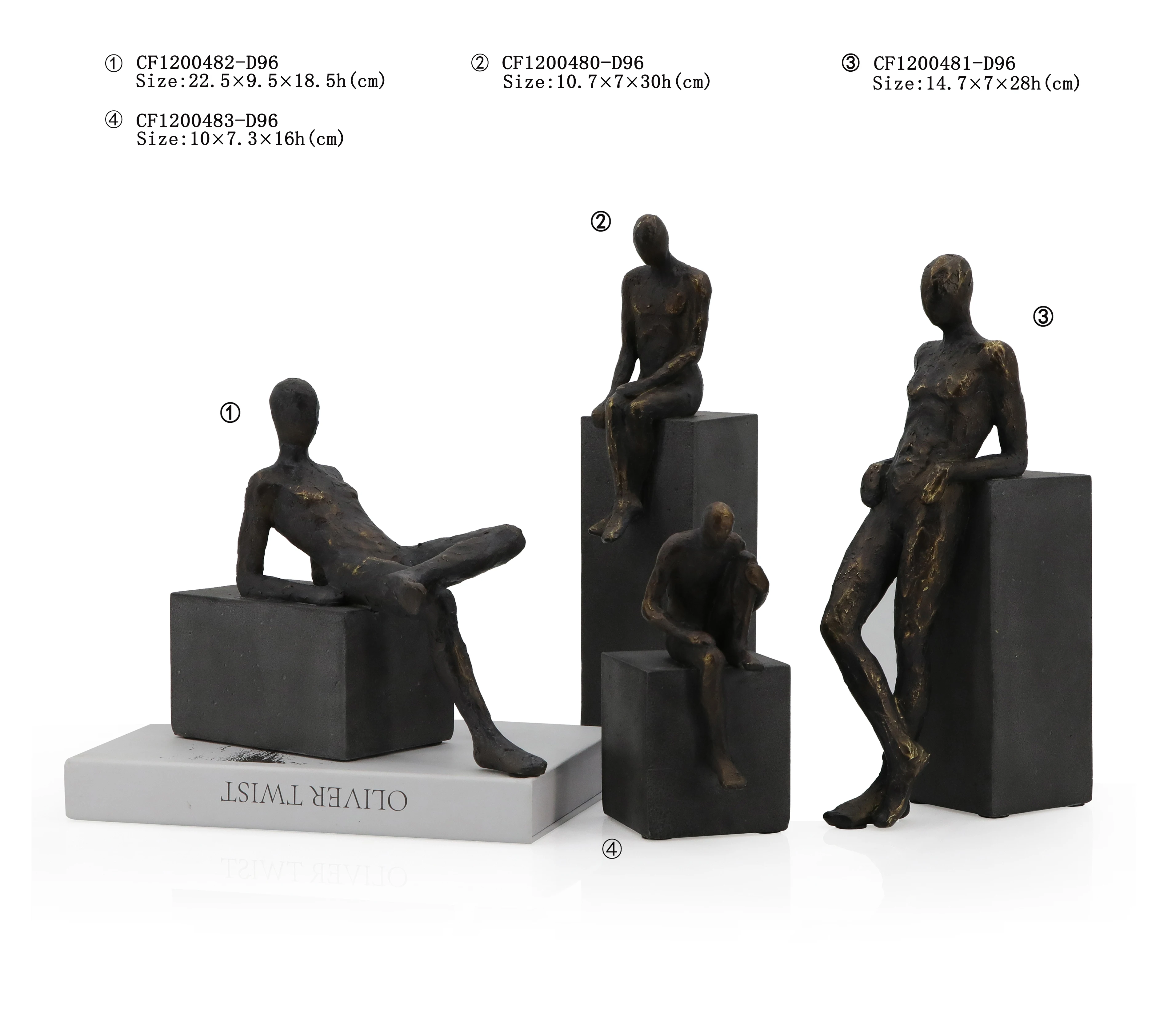 Resin Abstract Human Figurine Pose Figurine Home Decoration Artificial Europe Artistic Nordic Style supplier