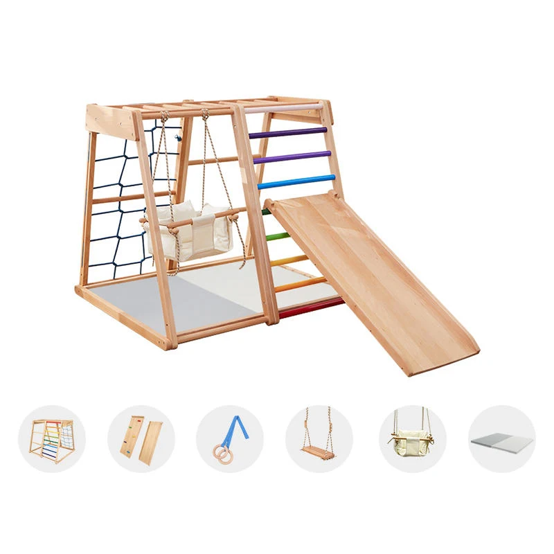 Westshore Wooden Kids Climbing Frame Ladders Toys Climb Game Indoor ...