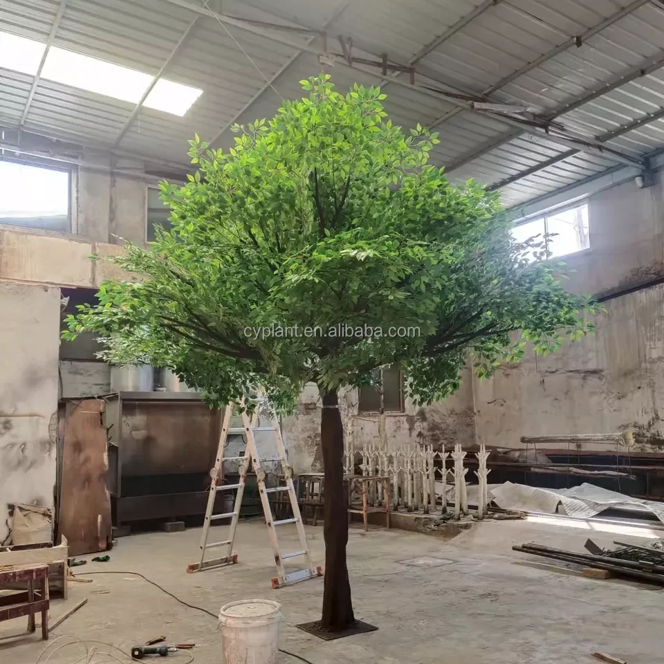 Factory 3m High 3m Wide Fiberglass Artificial Banyan Tree Large