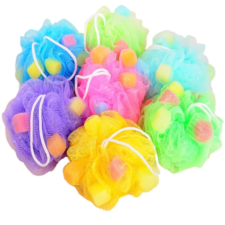 Soft Mesh Bath Sponge Balls Nylon Cleaning Brush Shower Puff Body Cleaner  Exfoliating Scrubbers Bath Ball Bathroom Supplies - Buy Soft Mesh Bath  Sponge Balls Nylon Cleaning Brush Shower Puff Body Cleaner