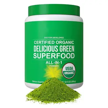 Private Label Athletic Performance Vegan Keto Green Juice Daily Drink Organic Greens Superfood Spirulina Powder