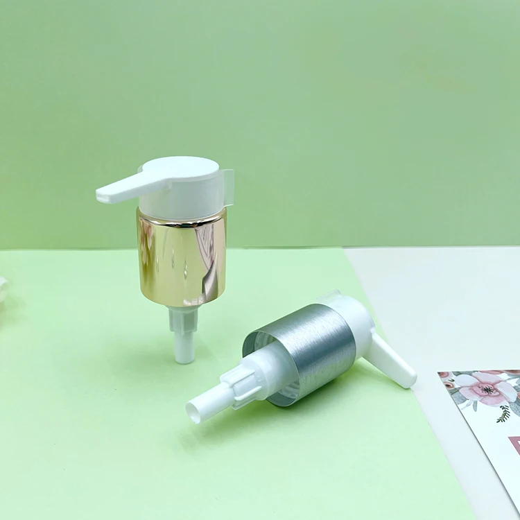 Clip Lock Brush Gold Silver Plastic Lotion Pump