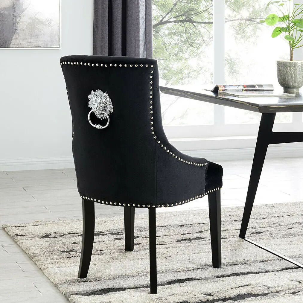 Crushed velvet chair online with knocker