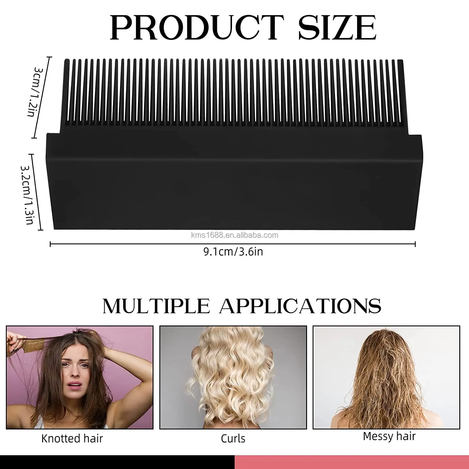 Hot Barber Straightening Comb Attachment Women Diy Hair Straightener