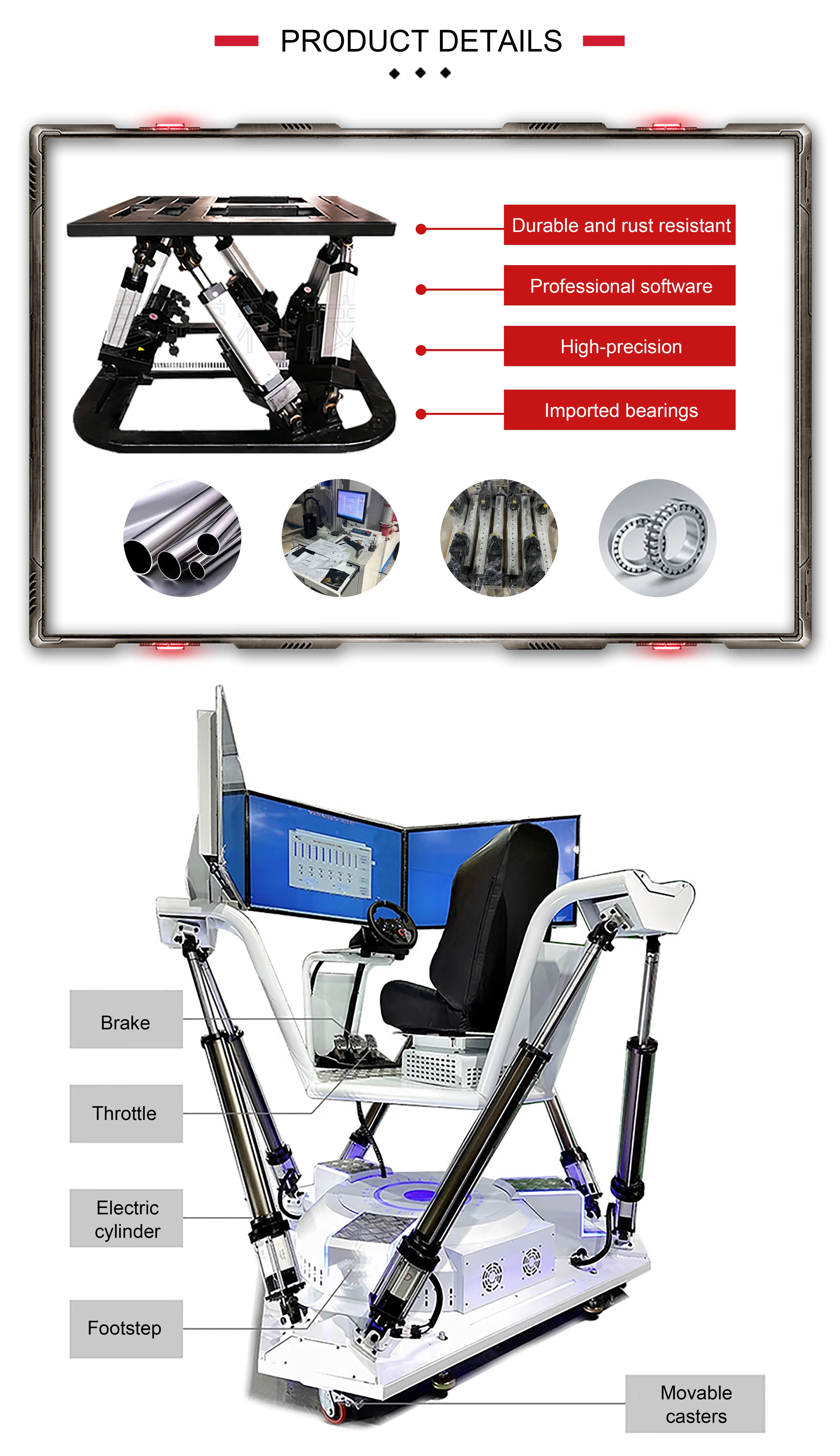 New Design Dynamic Full Motion Robot Platform Buy Linear Actuator