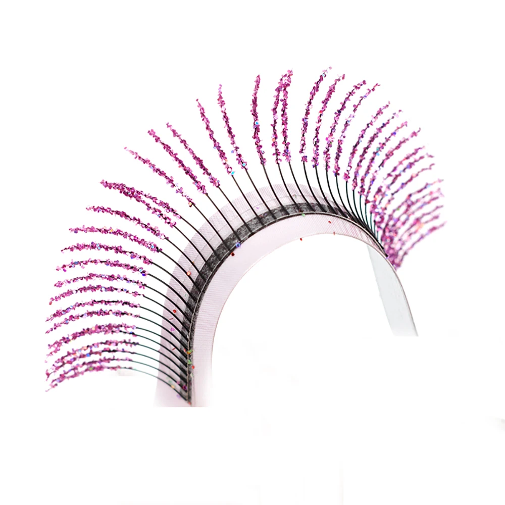 Bulk Wholesale Individual Glitter Color Beauty Lash Pink Green Black