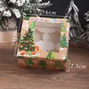 4 piezas Árbol de Navidad marrón