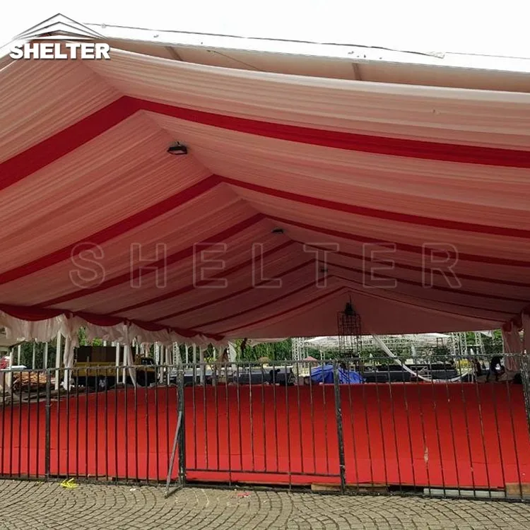 Shelter-structure Project in Indonesia 15x60m White Marquee Tent 15x40m 15x30m Transparent Tenda Roder Large Event Wedding Tent